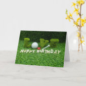 Golf Birthday Card mit Golfball und Tee-Liebe Karte (Gelbe Blume)