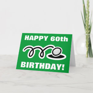 Golf Birthday Card Personalisierbar Karte