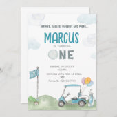 Golf Birthday Einladung Boy Template Golf Course (Vorne/Hinten)