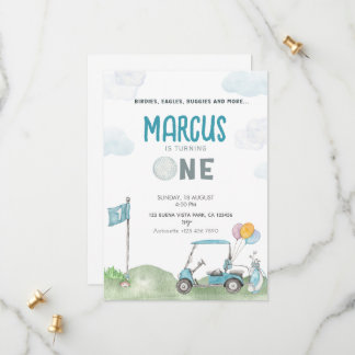 Golf Birthday Einladung Boy Template Golf Course