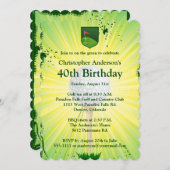 Golf Birthday Einladung. Einladung (Vorne/Hinten)