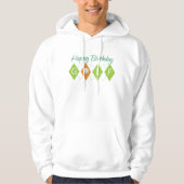 Golf Birthday Green Diamond Shapes Hoodie (Vorderseite)