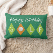 Golf Birthday Green Diamond Shapes Lendenkissen (Decke)
