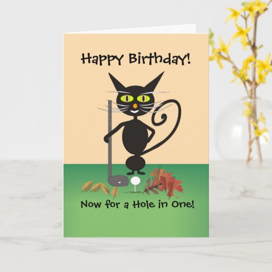 Golf Birthday Grußkarte Karte (Gelbe Blume)