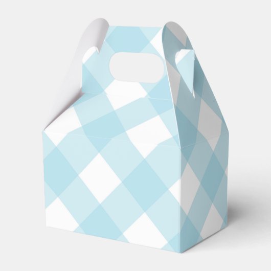 Golf Birthday Kariert Blue Gingham Country Club Geschenkschachtel (Rückseite)