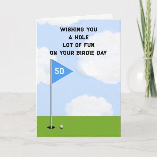 Golf Birthday Karte (Vorderseite)