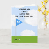 Golf Birthday Karte (Gelbe Blume)