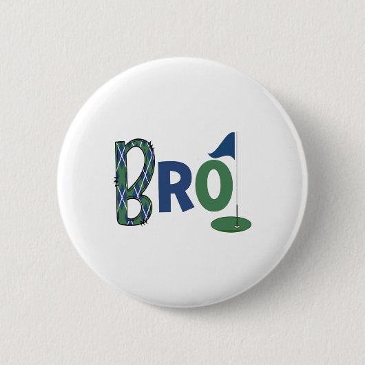 Golf Birthday Kinder Golfspielen Bruder des Geburt Button (Vorderseite)