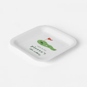 Golf Birthday Paper Plate Pappteller (Gewinkelt)