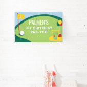 Golf Birthday Par-T-Shirt Grosses Bannerzeichen Banner (InSitu)