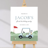 Golf Birthday Par-tee Begrüßungszeichen Poster