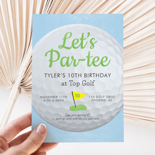 Golf Birthday Par-tee Einladung