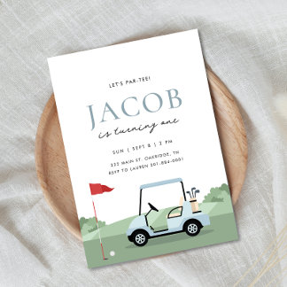 Golf Birthday Par-tee Einladung