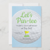 Golf Birthday Par-tee Einladung (Vorderseite)