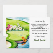 Golf Birthday Par tee Party Dankeskarte (Vorne/Hinten)