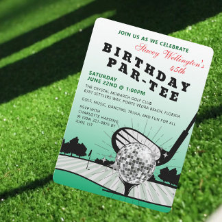 Golf Birthday Par-tee-Party Einladung