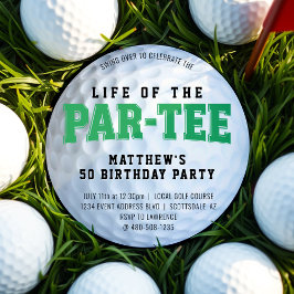 Golf Birthday Party 50. Geburtstag Par T-Shirt Gol Einladung