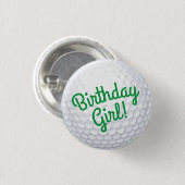 Golf Birthday Party Button (Vorne & Hinten)