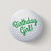 Golf Birthday Party Button (Vorderseite)