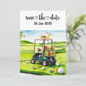 Golf Birthday Party Dekoration auf dem Platz Einladung (Stehend Vorderseite)