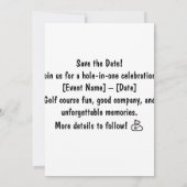 Golf Birthday Party Dekoration auf dem Platz Einladung (Rückseite)