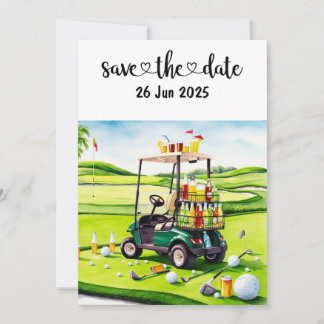 Golf Birthday Party Dekoration auf dem Platz Einladung