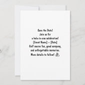 Golf Birthday Party Dekoration auf dem Platz Einladung (Rückseite)