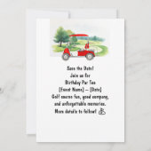 Golf Birthday Party Dekoration auf dem Platz Einladung (Rückseite)