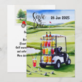 Golf Birthday Party Dekoration auf dem Platz Einladung (Vorne/Hinten)