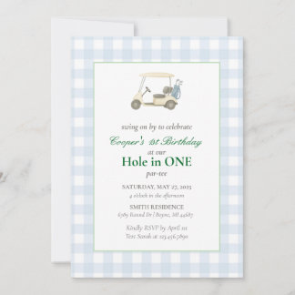 Golf Birthday Party Einladung