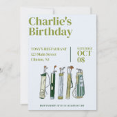 Golf Birthday Party Einladung (Vorderseite)