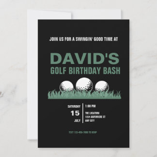 Golf Birthday Party Einladung für Ihn