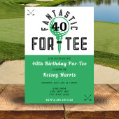 Golf Birthday Party For-T-Shirt 40. Einladung