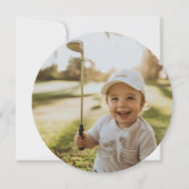 Golf Birthday Party Golf Ball Foto Einladung (Rückseite)