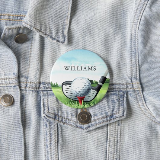 Golf Birthday Party I Golfer Button (Beispiel)