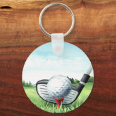 Golf Birthday Party I Golfer Schlüsselanhänger (Vorderseite)