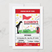 Golf Birthday Party Invitation (Women) Einladung (Vorderseite)