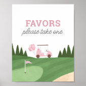 Golf Birthday Party Lieblingsunterschrift Poster (Vorne)