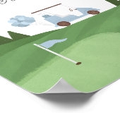Golf Birthday Party Lieblingsunterschrift Poster (Ecke)
