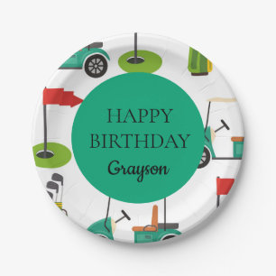 Golf Birthday Party Paper-Teller Pappteller
