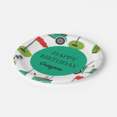 Golf Birthday Party Paper-Teller Pappteller (Schrägansicht)