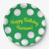 Golf Birthday Party Pappteller (Vorderseite)