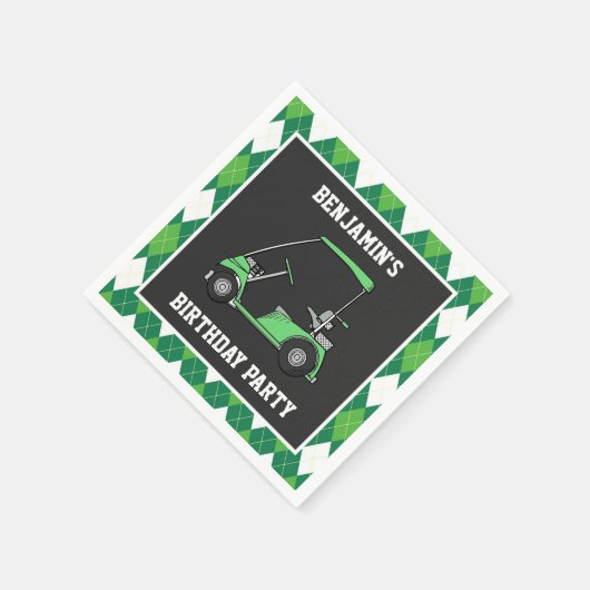 Golf Birthday Party Serviette (Ecke)