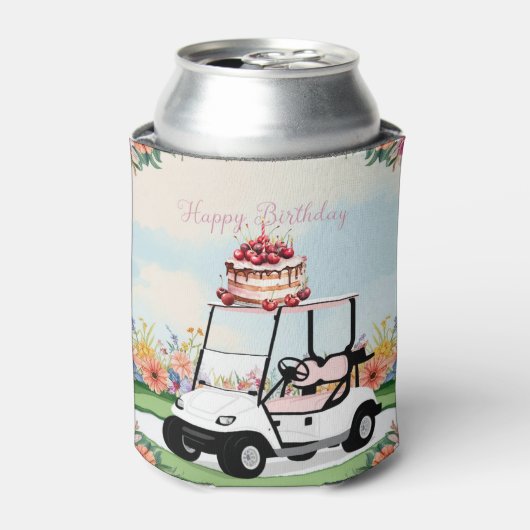 Golf Birthday Pink Thema für Frau Golfer Dosenkühler (Kanne Vorderseite)