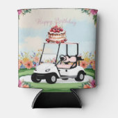 Golf Birthday Pink Thema für Frau Golfer Dosenkühler (Vorderseite)