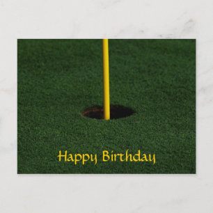 Golf Birthday Postcard Postkarte