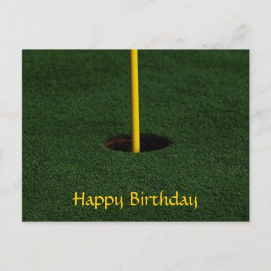 Golf Birthday Postcard Postkarte (Vorderseite)