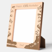 Golf Birthday Retirement Vater Großvater Fotografi Geätzte Rahmen (Links)