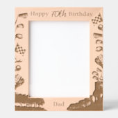 Golf Birthday Retirement Vater Großvater Fotografi Geätzte Rahmen (Vorderseite)