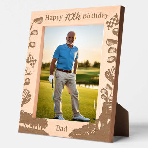 Golf Birthday Retirement Vater Großvater Fotografi Geätzte Rahmen